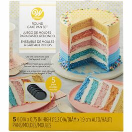 SET 5 MOLDES LAYER CAKE 15 CM. WILTON