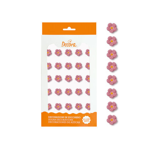 FLORES AZÚCAR ROSAS PEQUEÑAS 30 UDS. DECORA