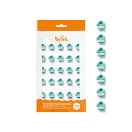 FLORES AZÚCAR AZULES PEQUEÑAS 30 UDS. DECORA