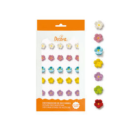 FLORES AZÚCAR VARIADAS PEQUEÑAS 30 UDS. DECORA