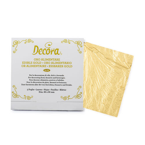 HOJAS ORO COMESTIBLES 5 UDS. DECORA