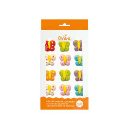 DECORACIONES AZÚCAR MARIPOSAS 12 UDS. DECORA