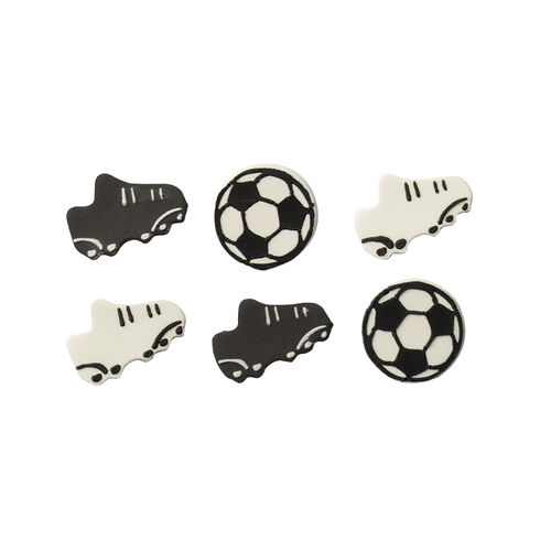 DECORACIONES AZÚCAR FÚTBOL 6 UDS. DECORA