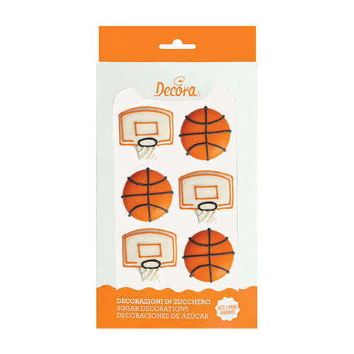 DECORACIONES AZÚCAR BASKET 6 UDS. DECORA