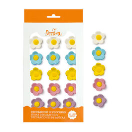 FLORES AZÚCAR VARIADAS MEDIANAS 15 UDS. DECORA