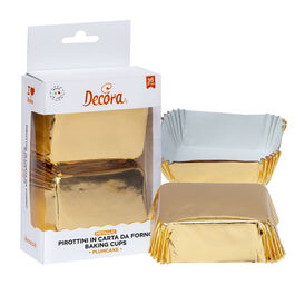 CÁPSULAS PLUMCAKE DORADAS - 20 UDS. DECORA