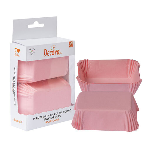 CÁPSULAS PLUMCAKE ROSAS - 36 UDS. DECORA