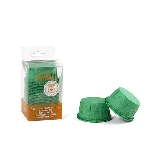 CÁPSULAS ONDULADAS VERDES 25 UDS. 55 MM. DECORA