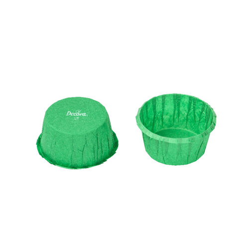 CÁPSULAS ONDULADAS VERDES 25 UDS. 55 MM. DECORA