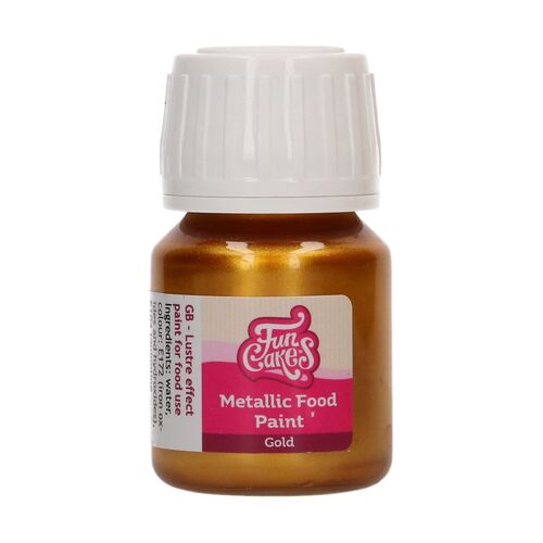 PINTURA ALIMENTARIA ORO METÁLICO 30 ML. FUNCAKES