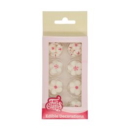 DECORACIONES AZÚCAR FLORES MIX BLANCO/ROSA 32 UDS. FUNCAKES
