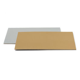 BANDEJA RECTANGULAR ORO/PLATA 25X35 CM.