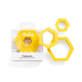 SET 3 CORTADORES HEXÁGONO DECORA