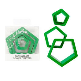 SET 3 CORTADORES PENTÁGONO DECORA
