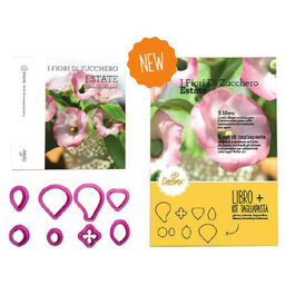 KIT LIBRO + 8 CORTADORES FLORES VERANO DECORA