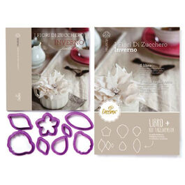 KIT LIBRO + 8 CORTADORES FLORES INVIERNO DECORA