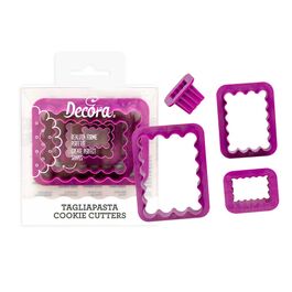 SET 4 CORTADORES RECTÁNGULOS RIZO DECORA