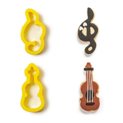 SET 4 CORTADORES MÚSICA DECORA