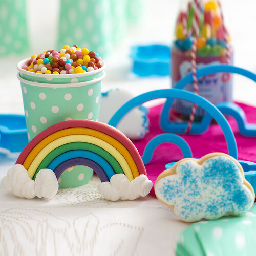 SET CORTADORES ARCOIRIS Y NUBE DECORA