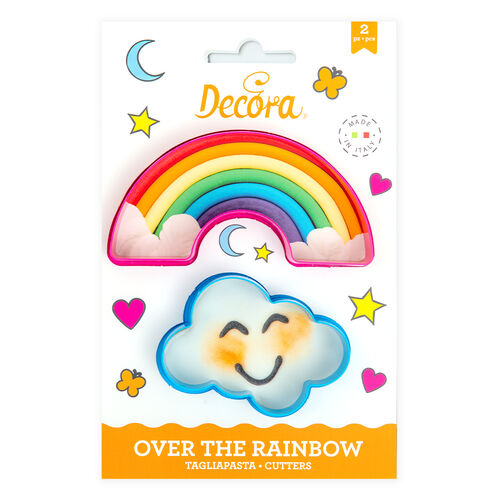 SET CORTADORES ARCOIRIS Y NUBE DECORA