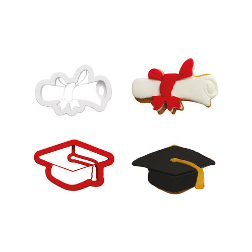 SET 2 CORTADORES GRADUACIÓN DECORA