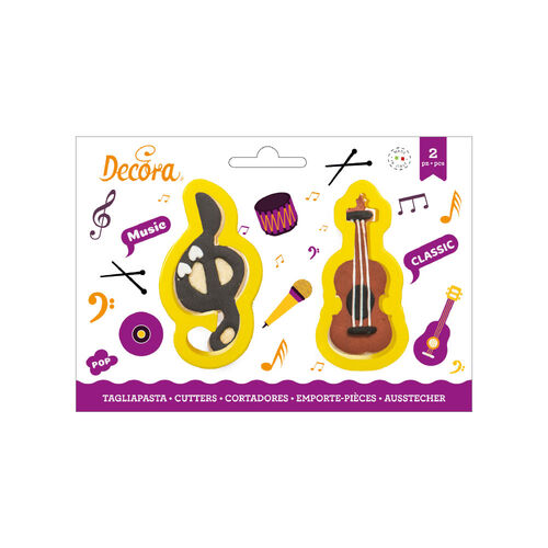 SET 2 CORTADORES CLAVE DE SOL Y VIOLÍN DECORA