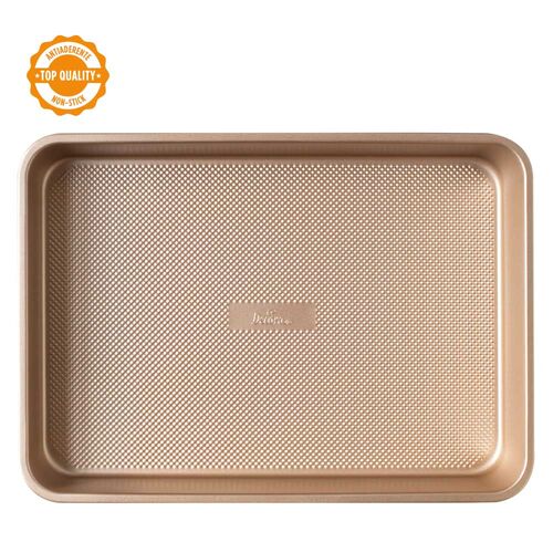 MOLDE RECTANGULAR 35 X 25 CM. H5,5 LÍNEA ORO DECORA