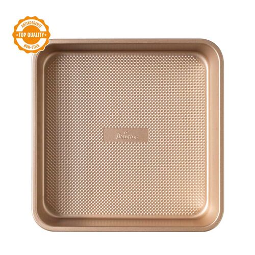 MOLDE CUADRADO 25 CM. H5,5 LÍNEA ORO DECORA