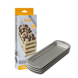SET 4 MOLDES REGTANGULARES 25,5 X 10,5 CM. H2 DECORA