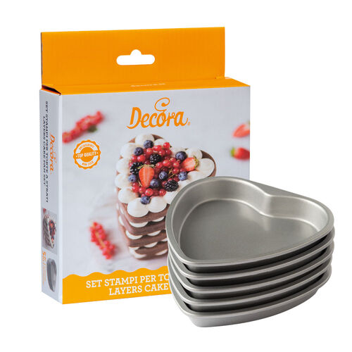 SET 5 MOLDES CORAZÓN 15 CM. H2 DECORA