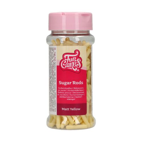 PALITOS AZÚCAR AMARILLO MATE XL 70 GR. FUNCAKES
