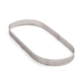 ÓVALO PERFORADO INOX 29 X 12 CM. H3,5 DECORA