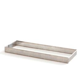 RECTÁNGULO PERFORADO INOX 10 X 29 CM. H3,5 DECORA