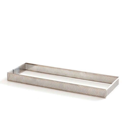 RECTÁNGULO PERFORADO INOX 8 X 19 CM. H3,5 DECORA