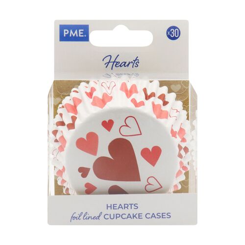 CÁPSULAS CORAZONES ALUMINIO 30 UDS. PME