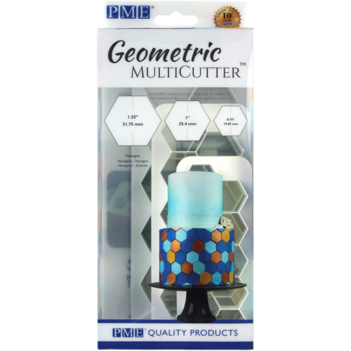 SET 3 CORTADORES GEOMÉTRICOS HEXÁGONOS PME