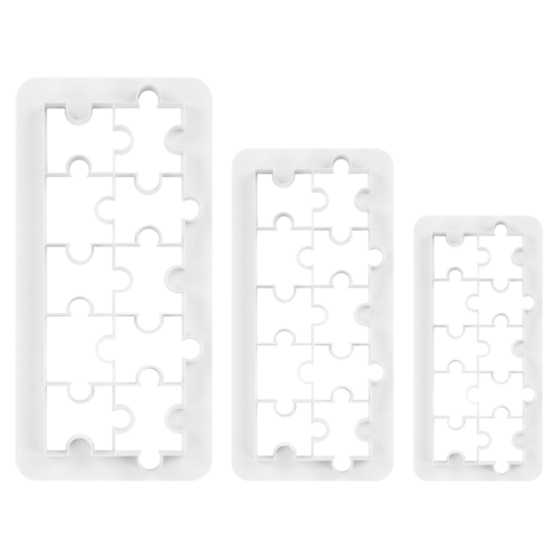 SET 3 CORTADORES GEOMÉTRICOS PUZZLE PME