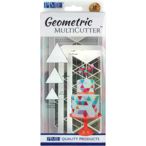 SET 3 CORTADORES GEOMÉTRICOS TRIÁNGULOS PME