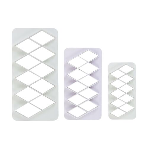 SET 3 CORTADORES GEOMÉTRICOS DIAMANTE PME