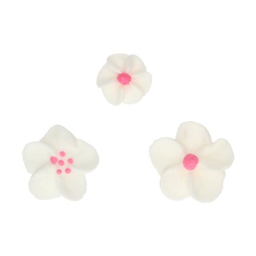 DECORACIONES AZÚCAR FLORES MIX BLANCO/ROSA 32 UDS. FUNCAKES