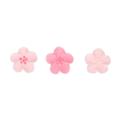 DECORACIONES AZÚCAR FLORES MIX ROSA 24 UDS. FUNCAKES