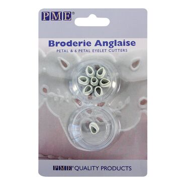 SET 2 CORTADORES DE OJALES PÉTALO Y DE 6 PÉTALOS PME