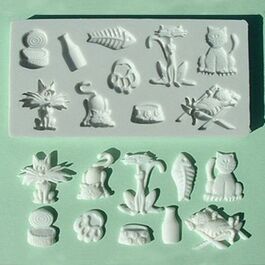 MOLDE SILICONA GATOS