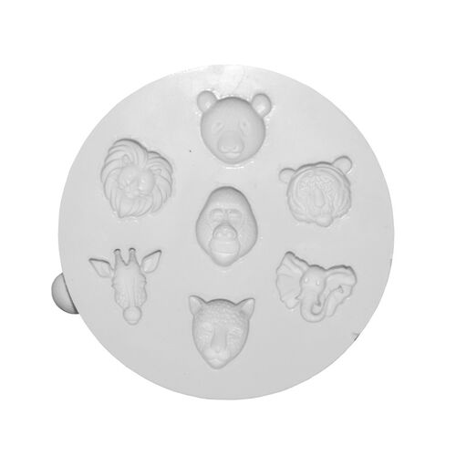 MOLDE SILICONA CABEZAS PEQUEÑAS ANIMALES
