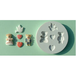 MOLDE SILICONA BODA OSITOS