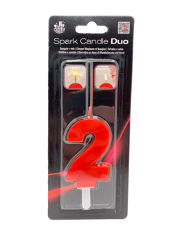 SPARK CANDLE DUO ROJA NÚM.2