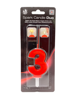 SPARK CANDLE DUO ROJA NÚM.3