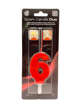 SPARK CANDLE DUO ROJA NÚM.6
