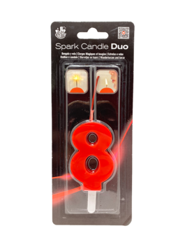 SPARK CANDLE DUO ROJA NÚM.8
