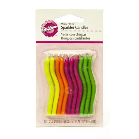 VELAS MULTICOLOR -10 UDS. WILTON